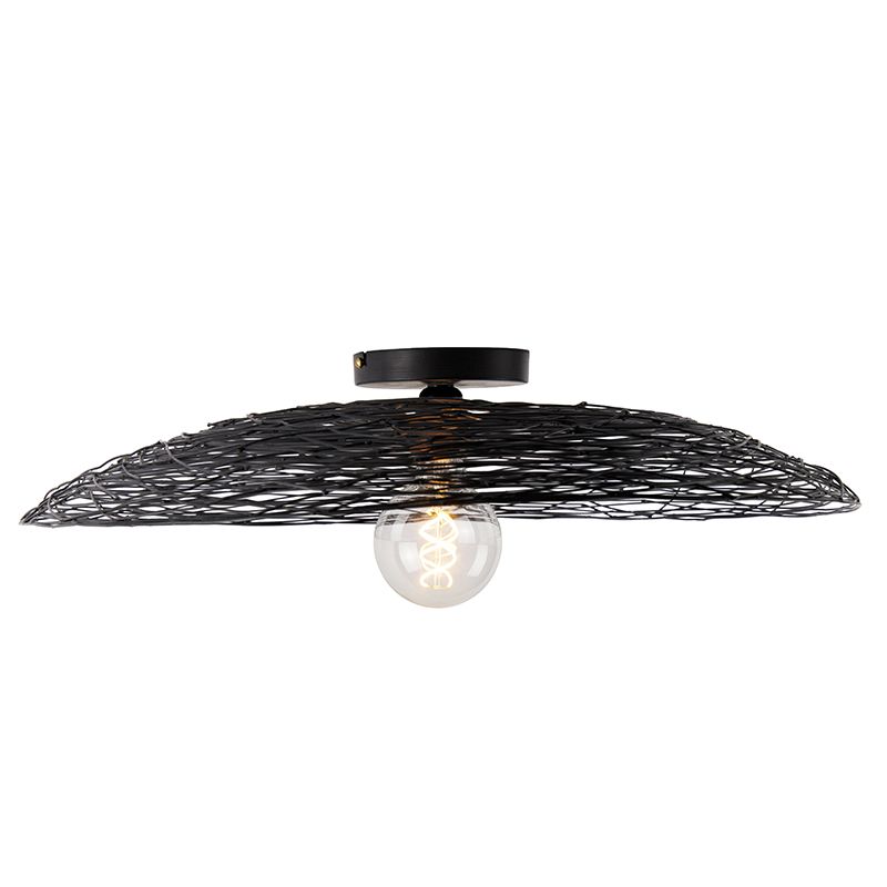 Oosterse plafondlamp zwart 60 cm - Glan