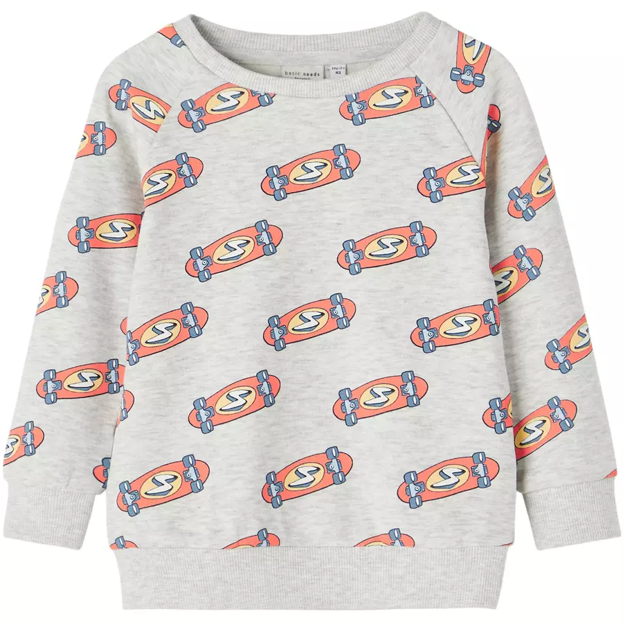name it Sweatshirt Nmmvalexander Light Grey Melange