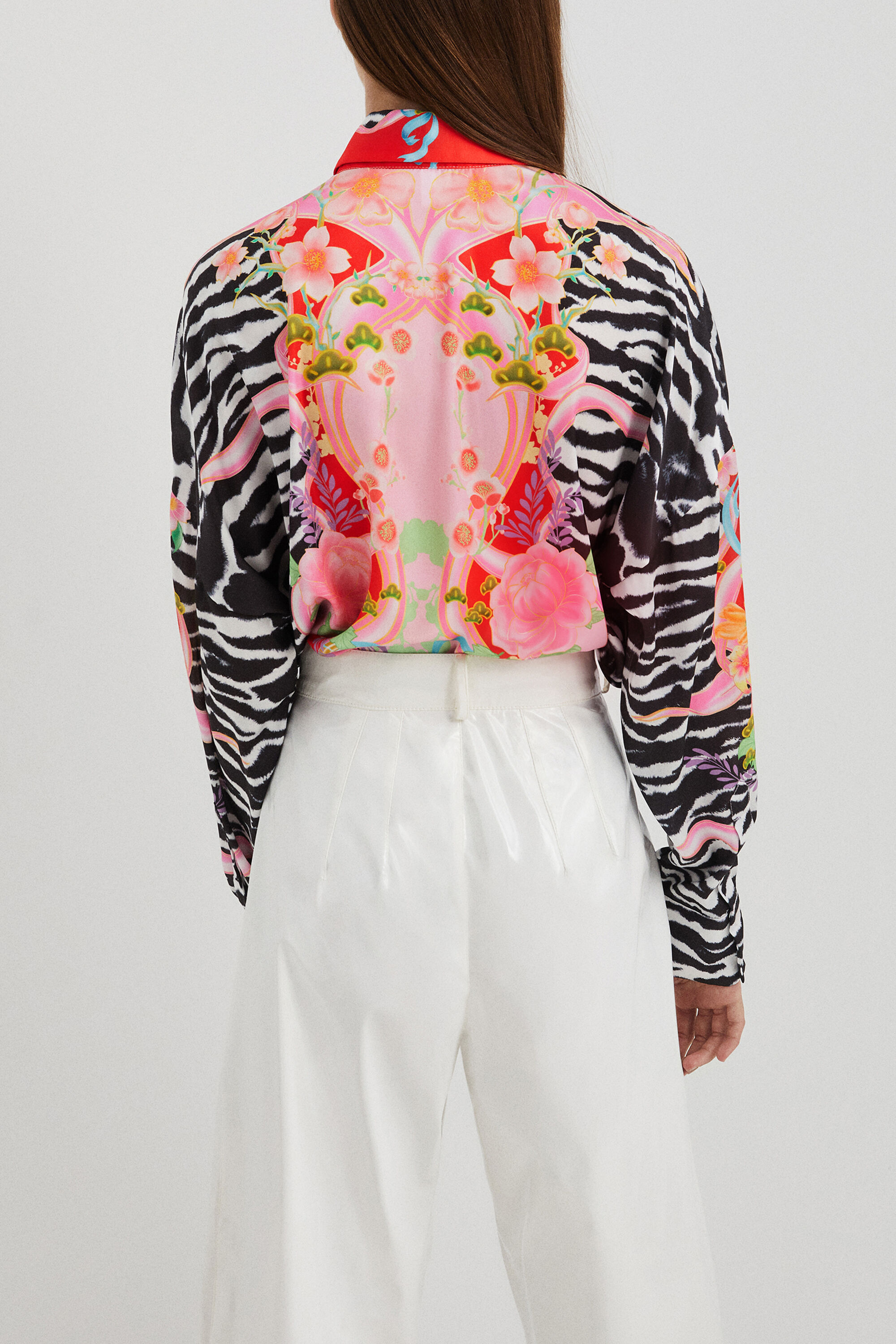 Chemise zèbre et fleurs