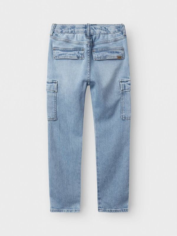 Cargo - Tapered-Fit Jeans - Denim - Blauw - Verstelbare Taille