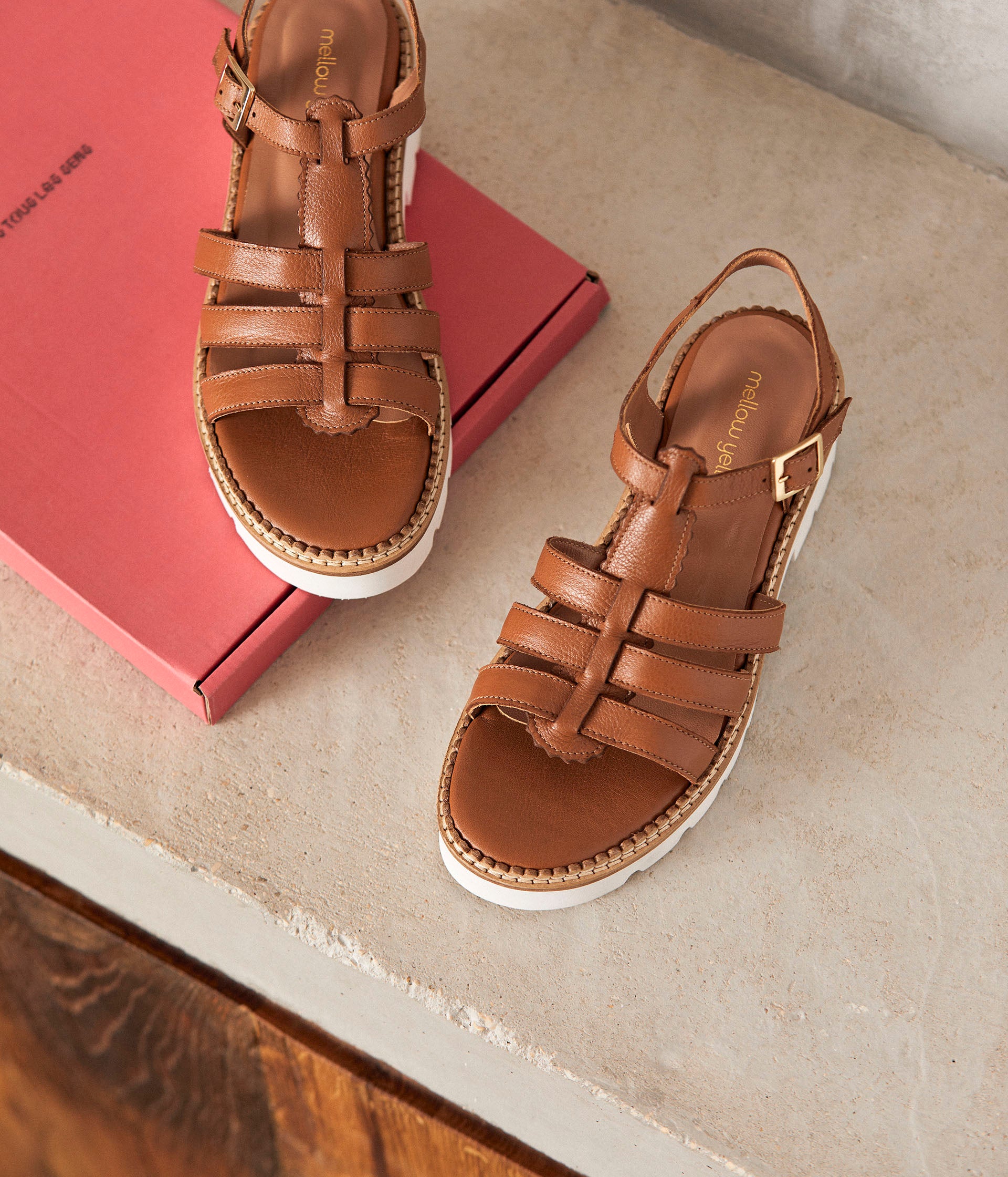 Sandale cuir cognac Isidole