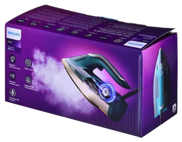 Philips Azur 8000 Series DST8030 - Dampstrygejern med automatisk afbrydelse - såleplade: SteamGlide Elite - 3000 W - opalgrøn