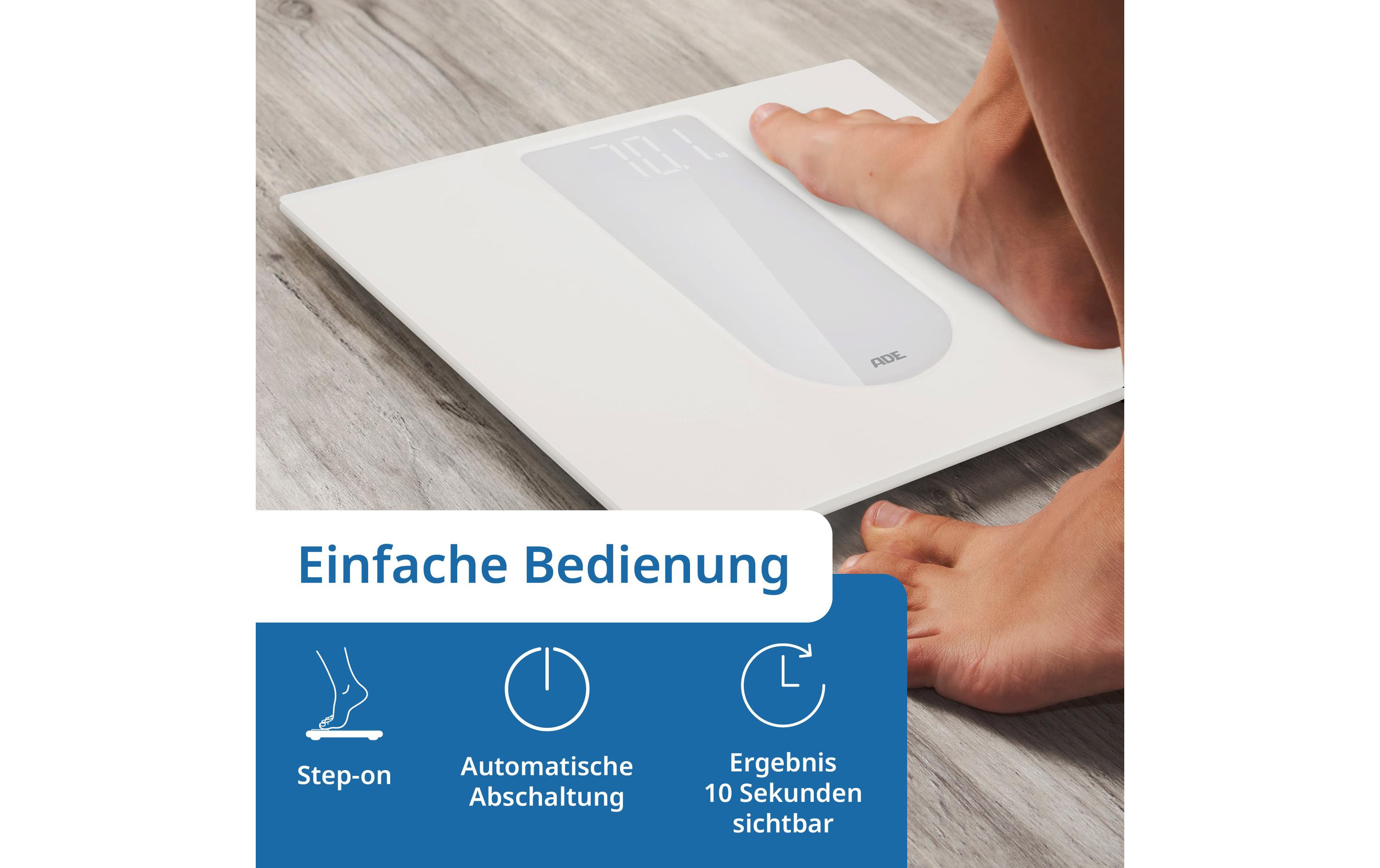 Personenwaage Allegra WeissDigitale Körperwaage in modernem Design