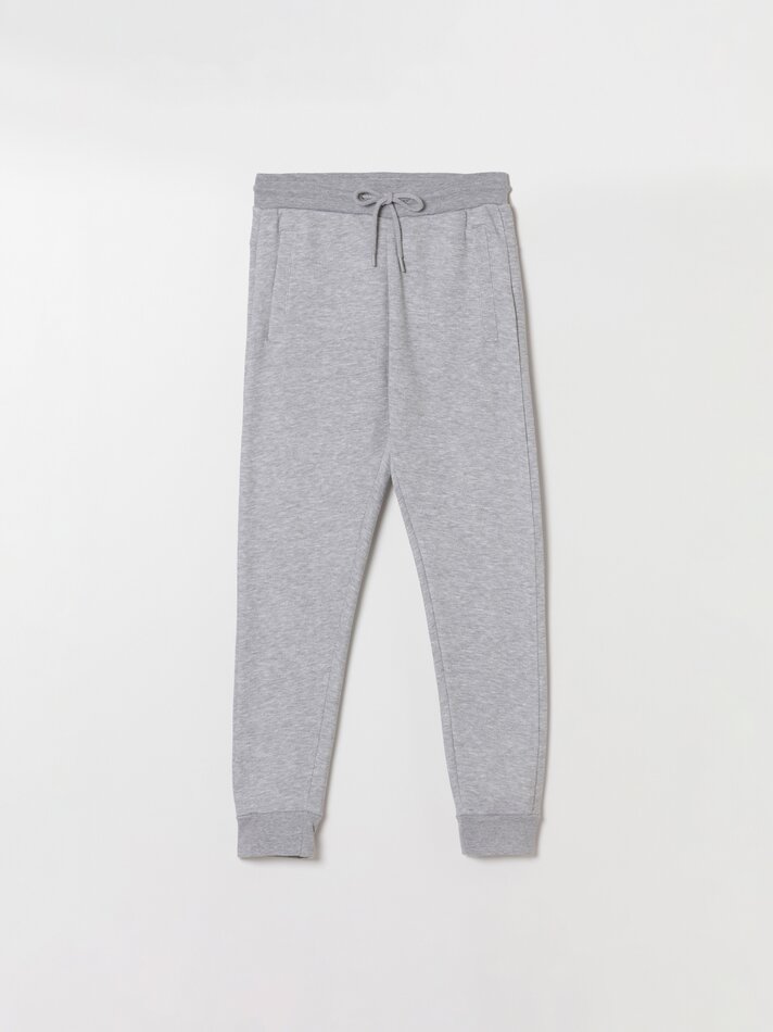 Calça jogger básica - Cinza mesclado