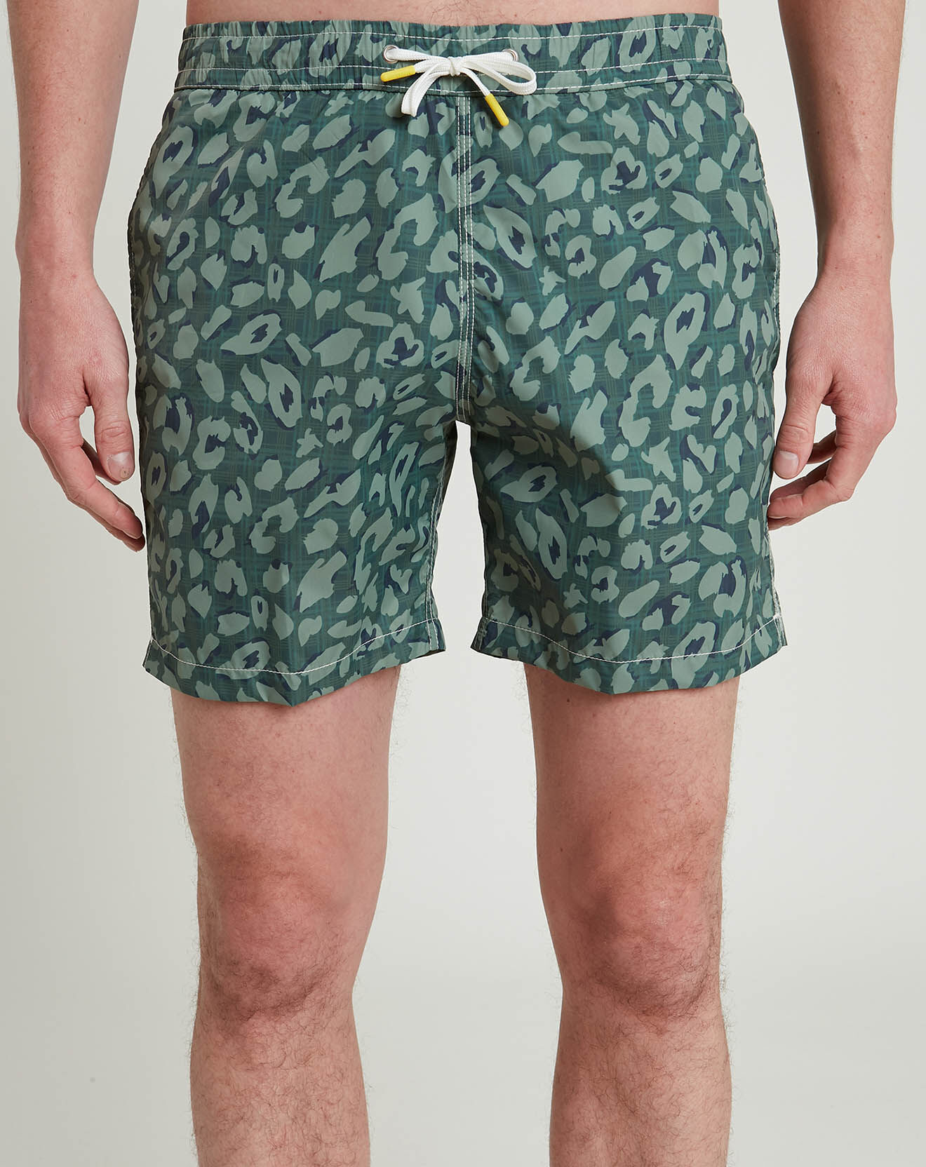 Hartford Short de bain Swim camouflage kaki