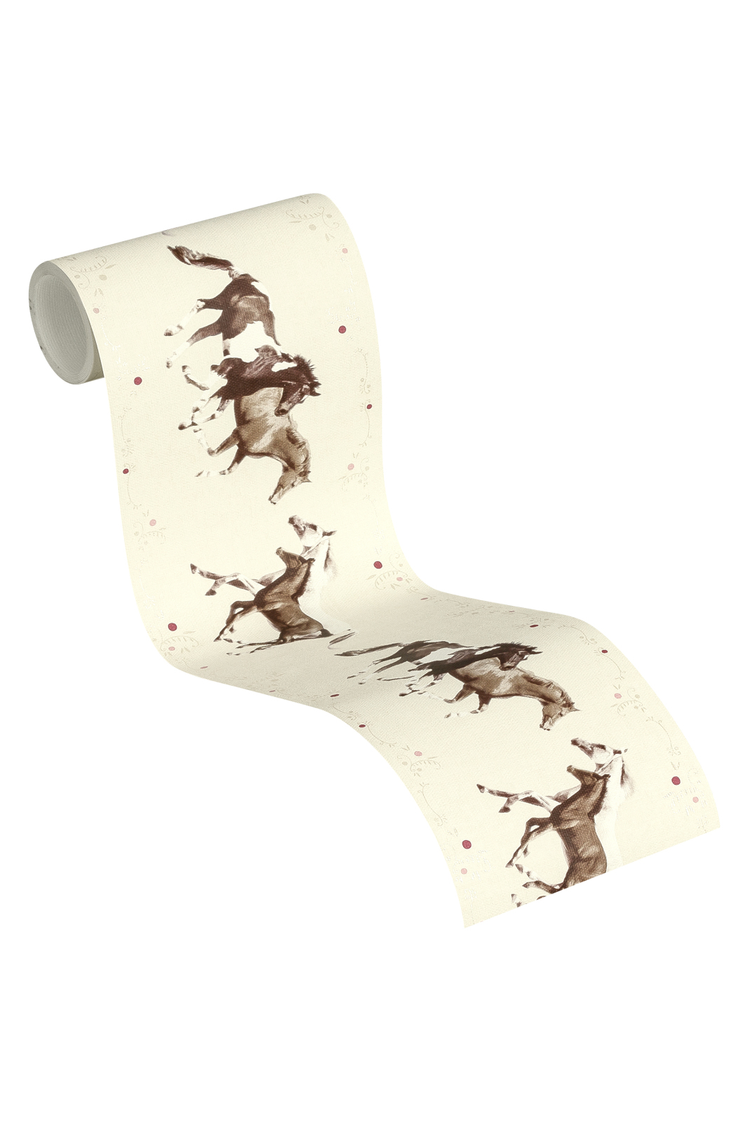 Vlies-Borte LITTLE STARS - creme-braun - 13 cm