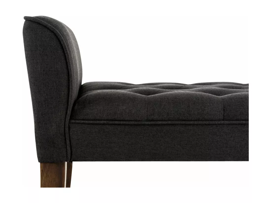 Banc banquette capitonné en bois marron 133 x 43 x 64 cm BAN10099