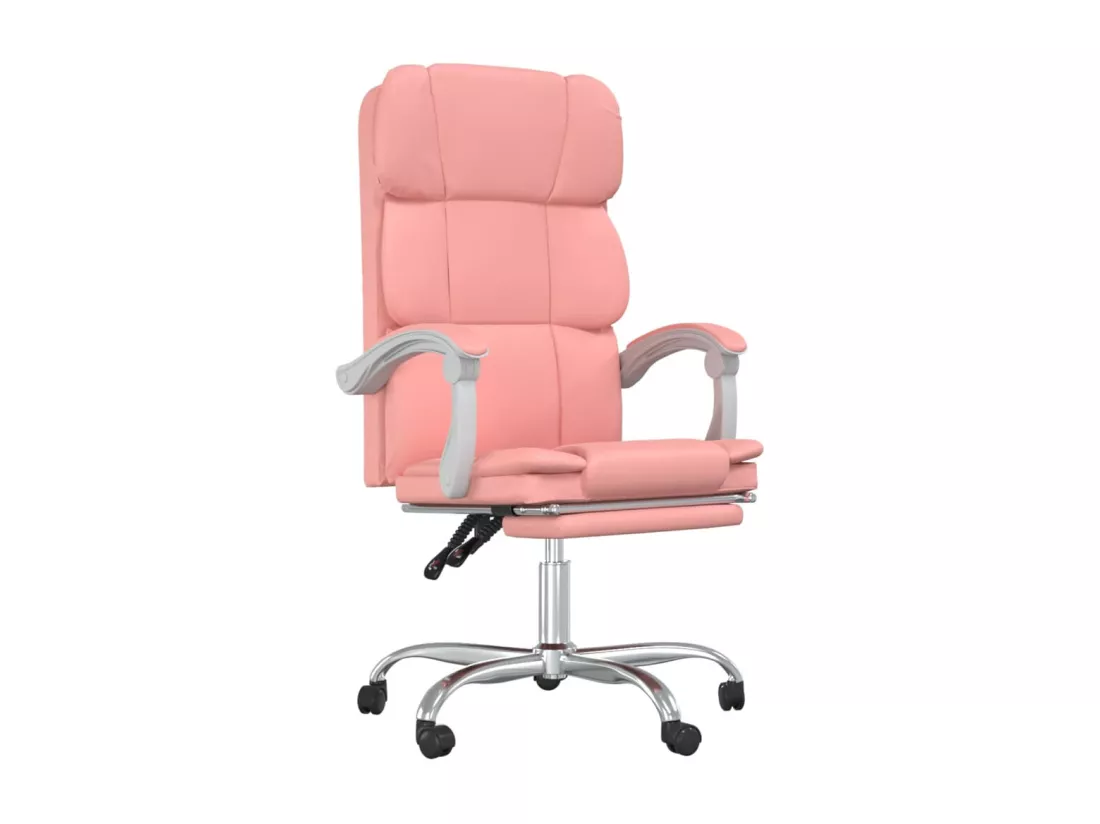 Fauteuil inclinable de bureau Rose Similicuir