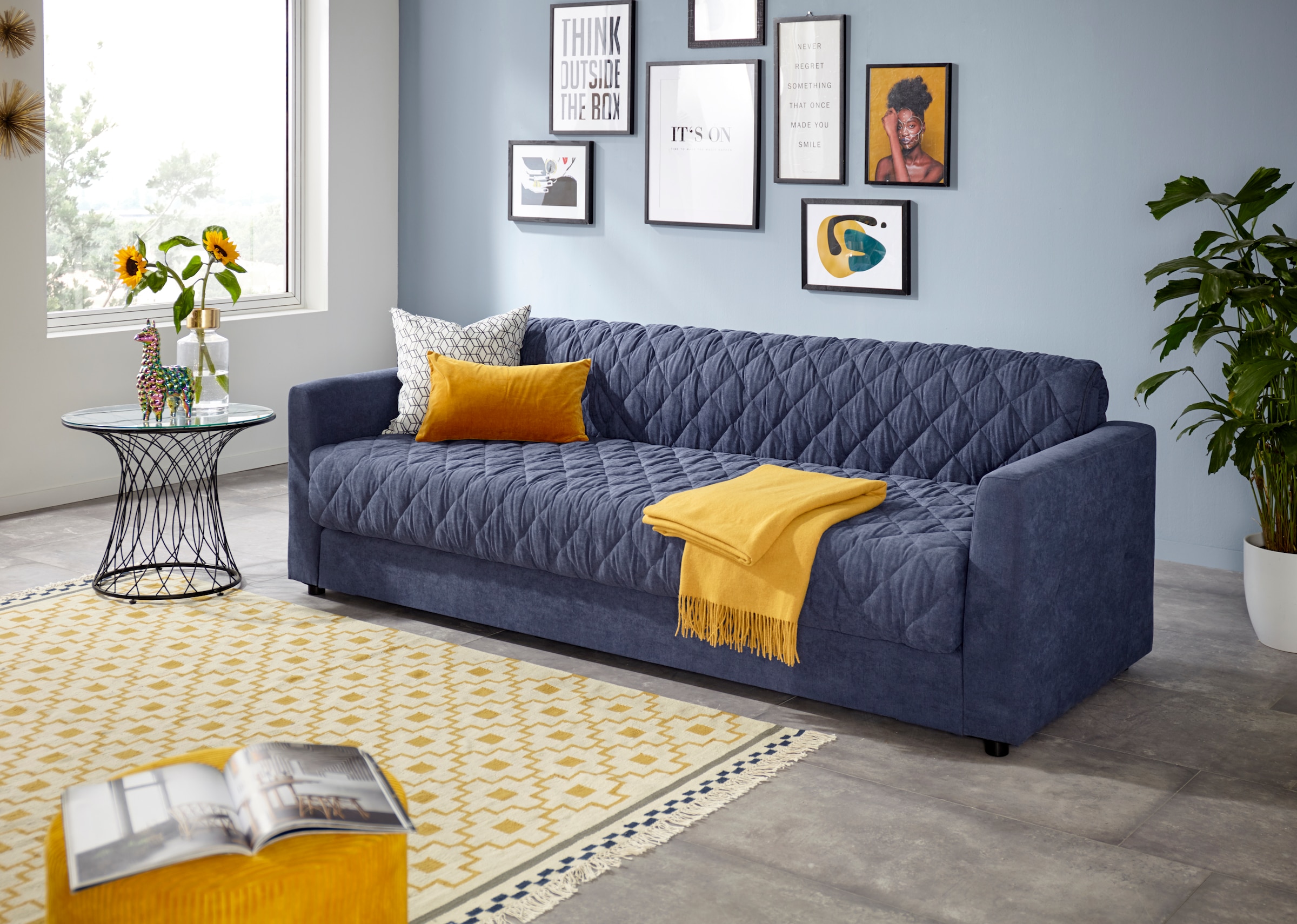 INOSIGN Schlafsofa »Kelly« Topper inklusive; mit Federkern, Bezug ist abnehmbar