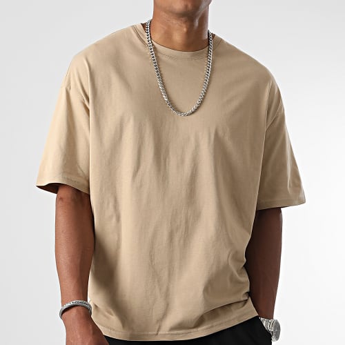 Lot de 2 Tee Shirts Oversize Large 2568 Blanc Beige