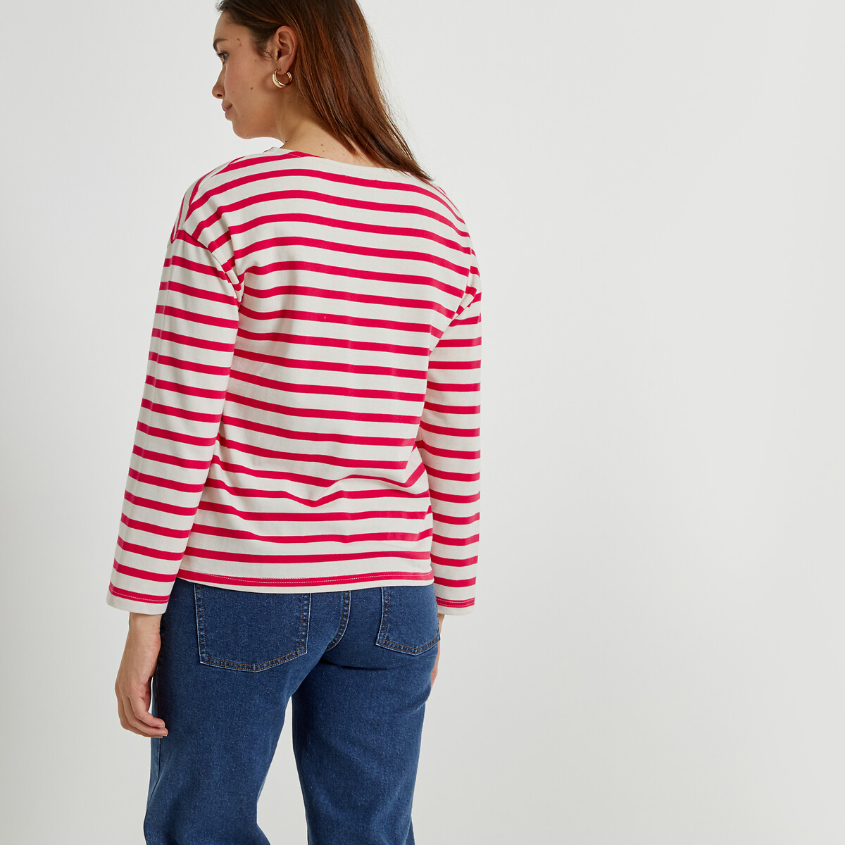 COLEÇÃO LA REDOUTE<br>Camiseta listrada de maternidade, com mangas compridas