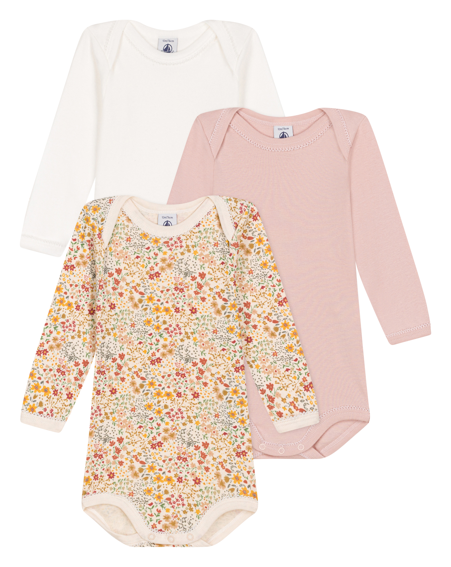 Lot de 3 bodies en coton | Multicolore