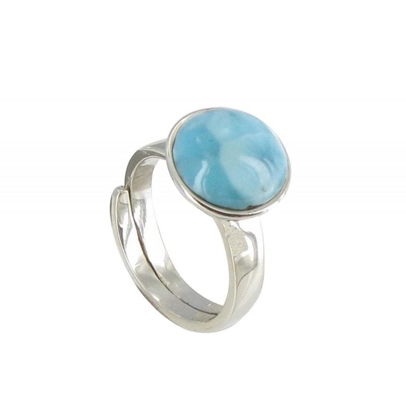 Bague Argent Demi Sphère de Larimar
