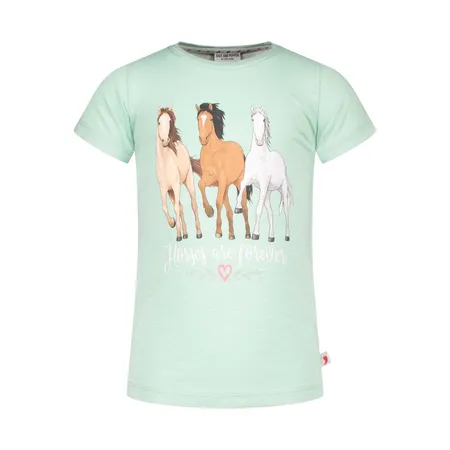 Salt and Pepper Mädchen T-Shirt 3 Pferde balsam grün 104/110