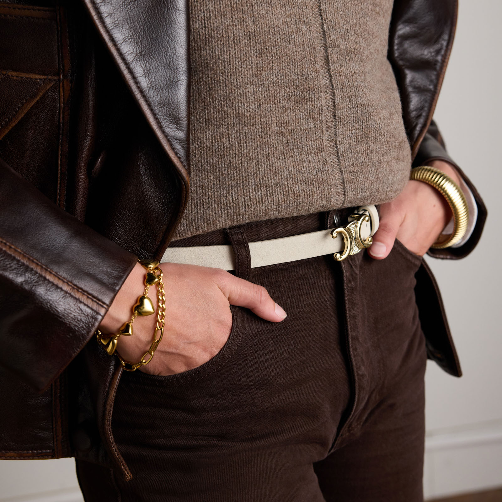 Gouden schakel armband