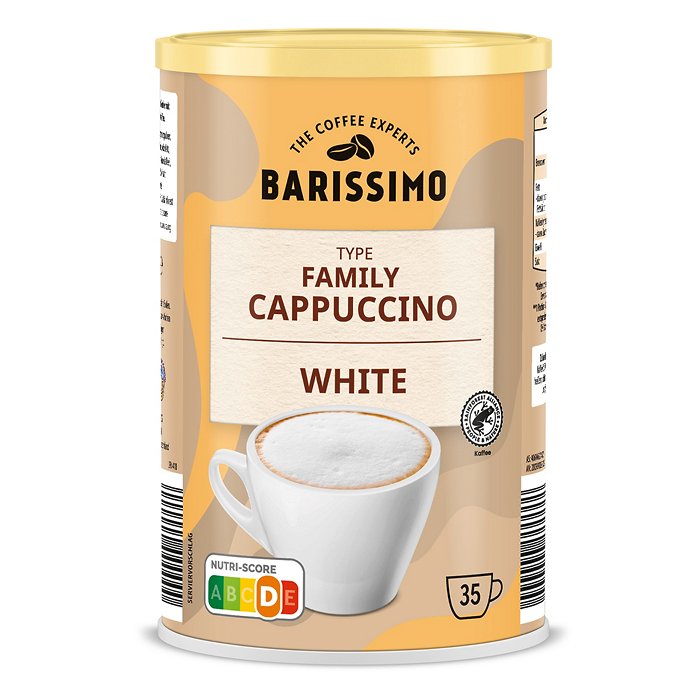 BARISSIMO Family Cappuccino 500 g, weiß & heiß