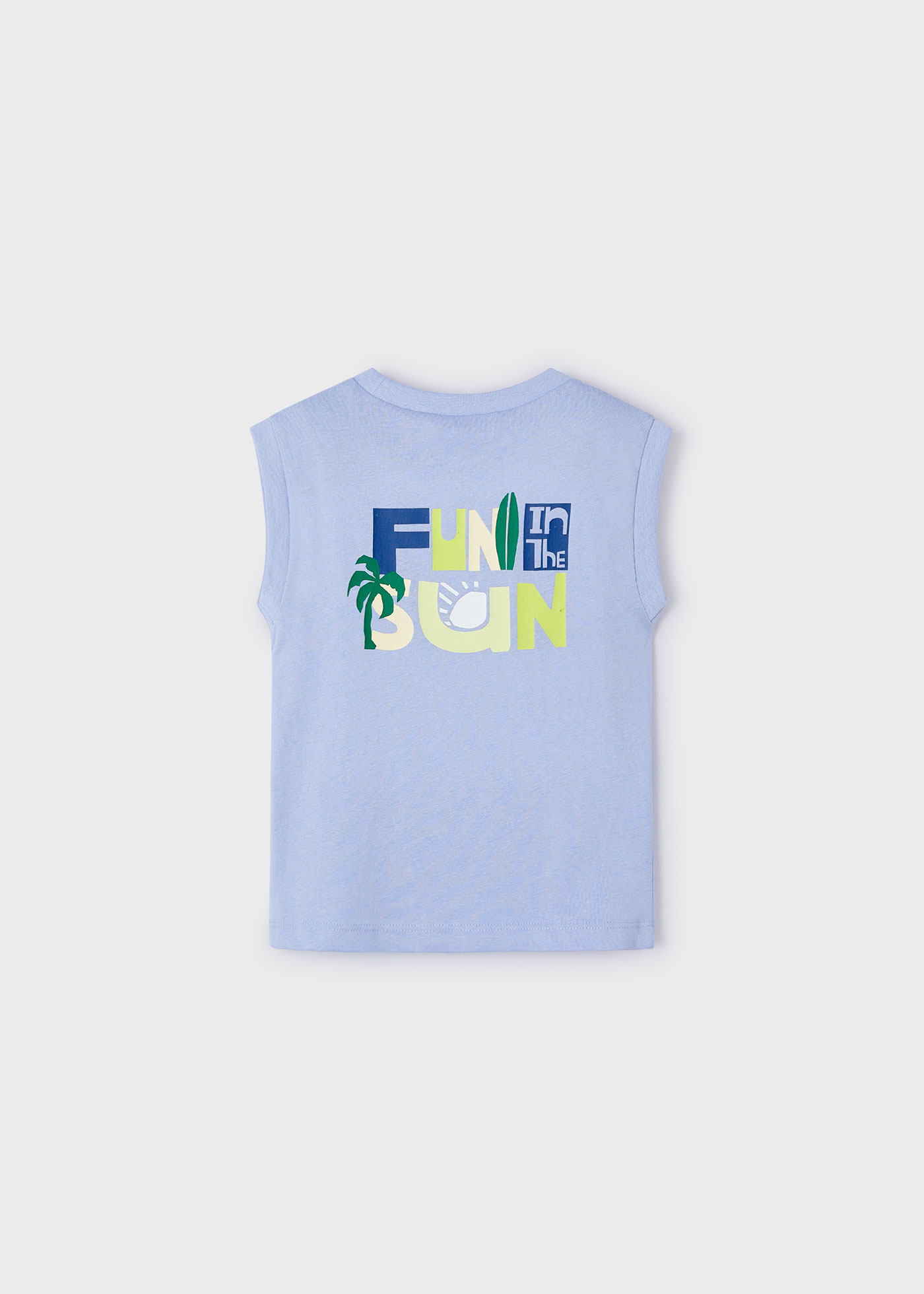 Camiseta sem mangas Better Cotton para meninos, branca