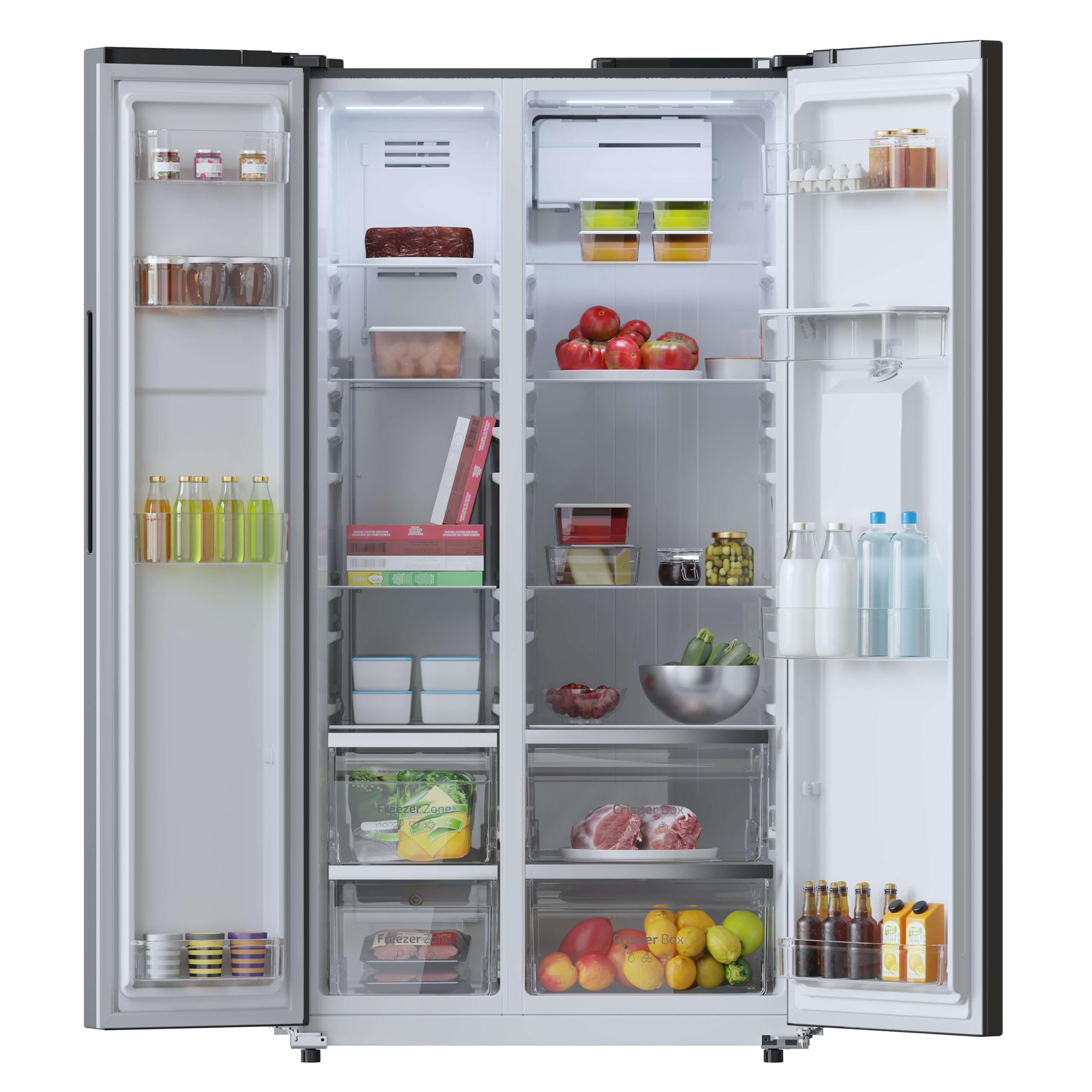 Cecotec American Refrigerator Bolero CoolMarket SBS 559 Dark E. 559L, 177 cm X 90 cm, Class E, Multi Air Flow System, Total No frost, Inverter plus mo