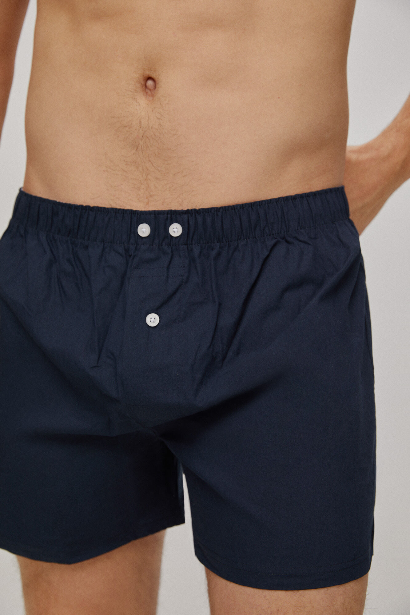 Pacote com 3 cuecas boxer de tecido - Brancas