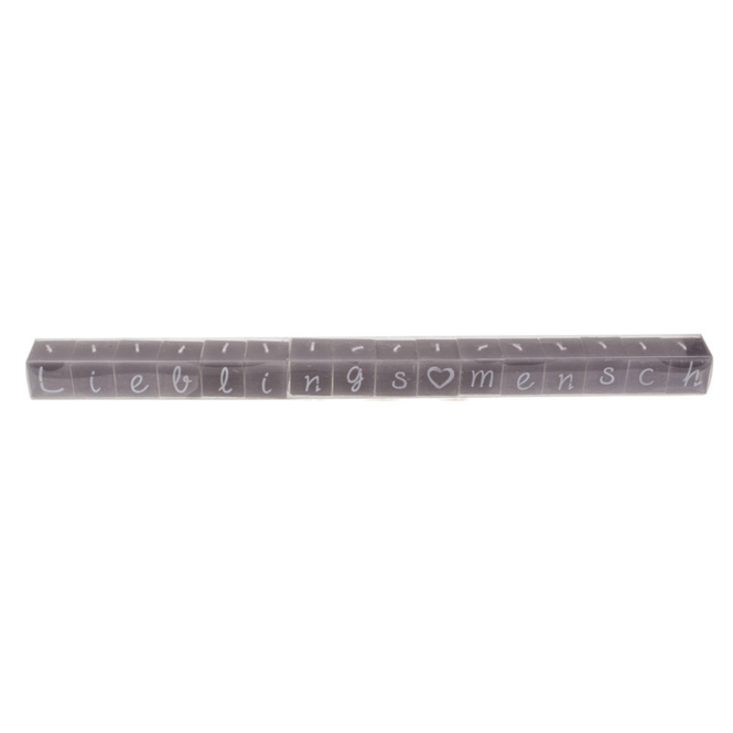 Kerzen - Lieblingsmensch - ca. 3 x 3 x 3 cm - 16-teilig - 1 Set