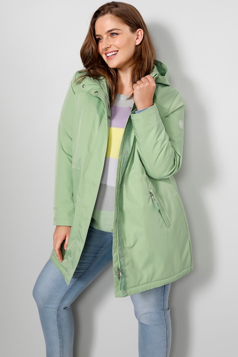 Funktionsjacke, Kapuze, verdeckter 2-Wege-Zipper, Taillen-Tunnelzug