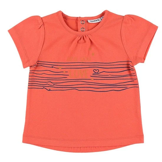 T-shirt marin collection Bord de mer été 2019 Fille   Orange        de               Noukies