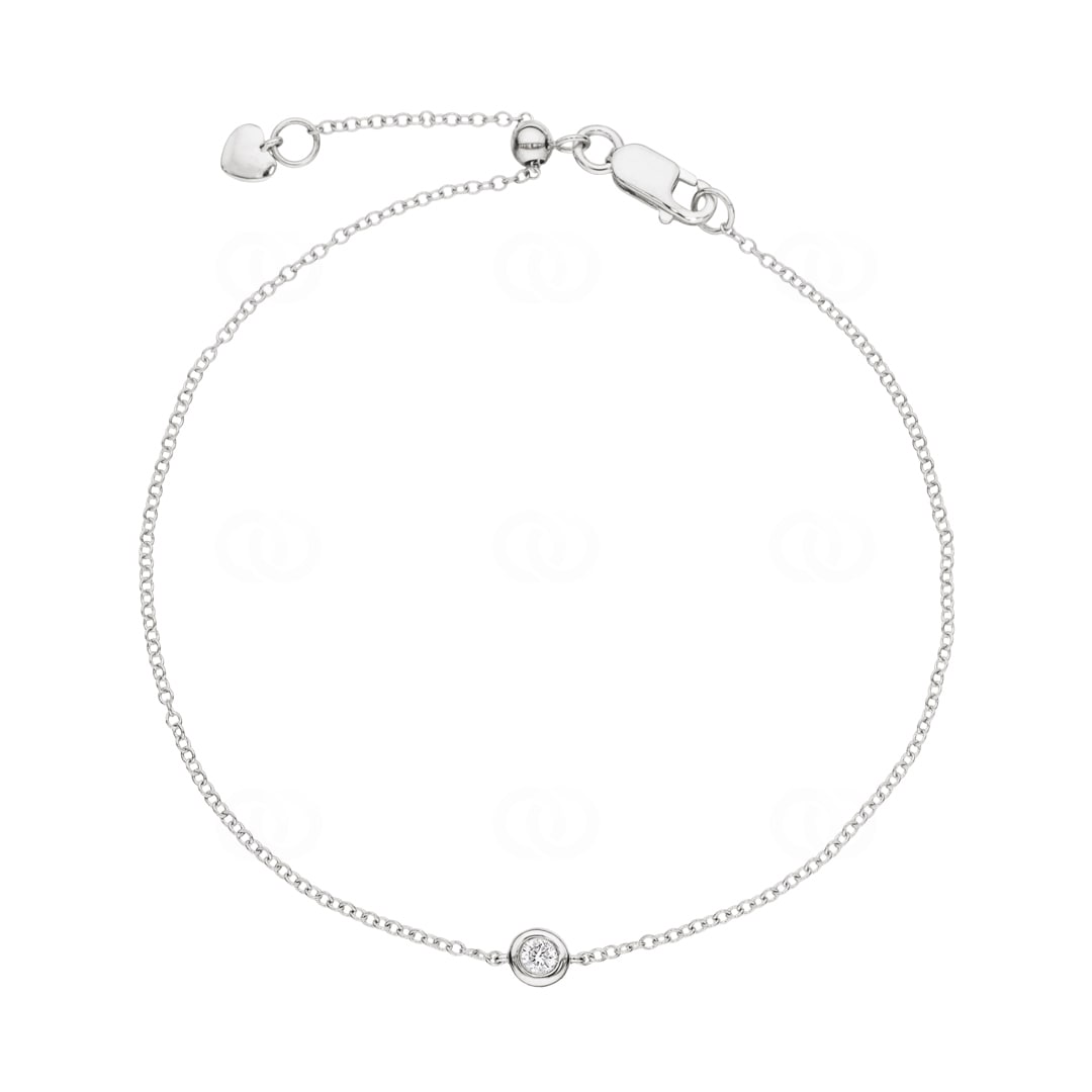 Armband 750/18 K Weissgold mit Diamant 0.05 ct H/si