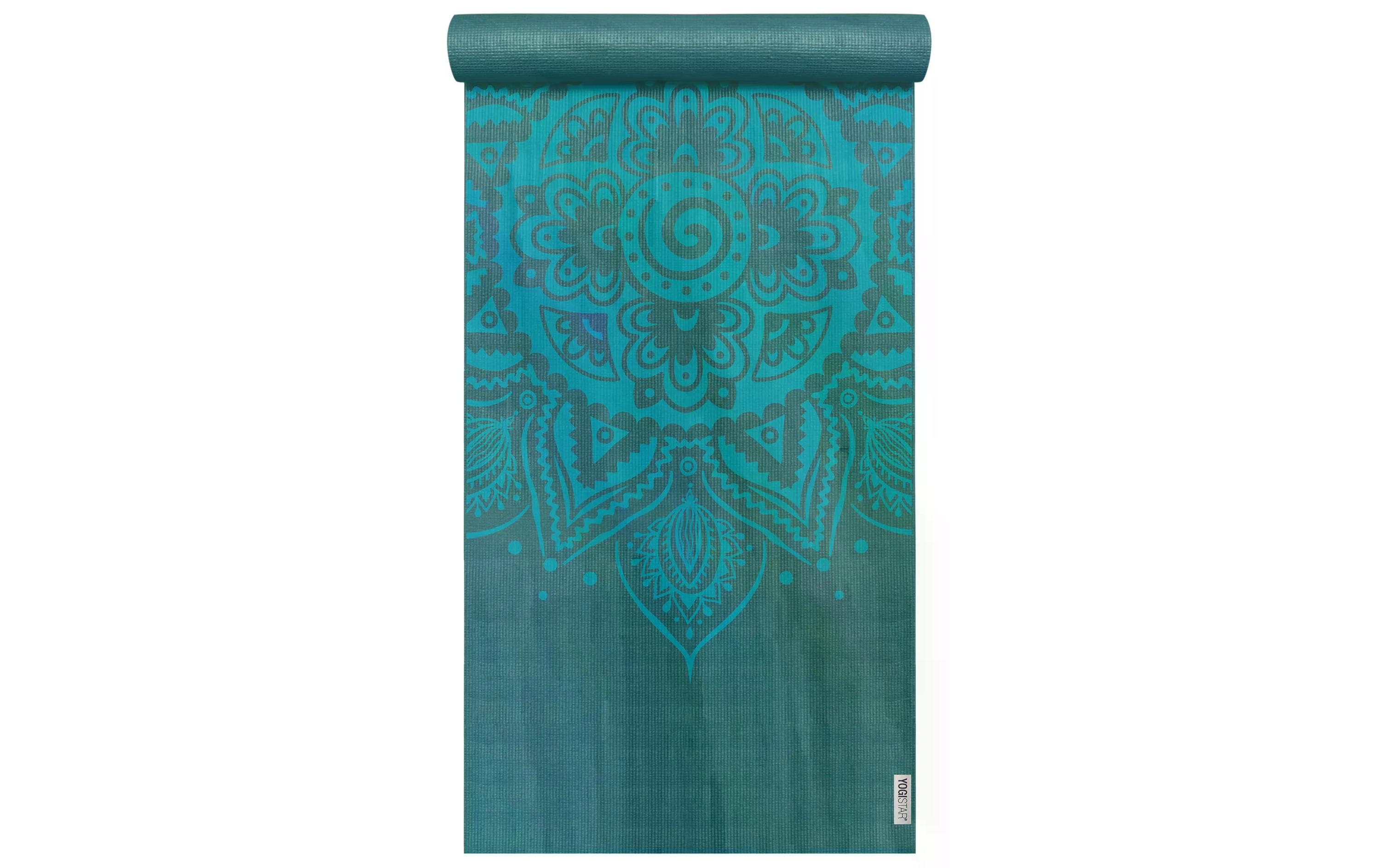 Yogamatte Basic Spiral Mandala, PetrolTrainingsmatte