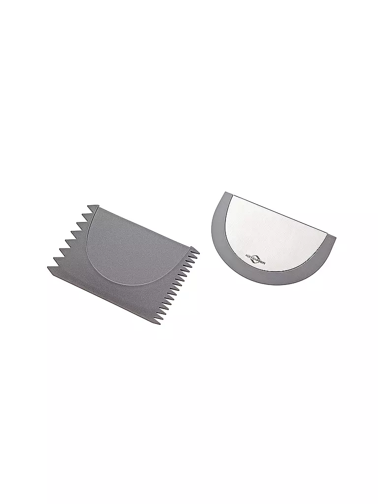 KÜCHENPROFI Teigschaber Set VARIO Silikon Grau / Edelstahl grau