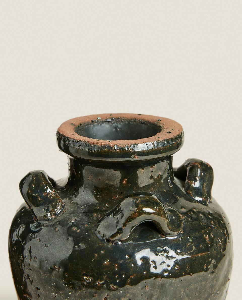VASO DE CERÂMICA COM ALÇAS