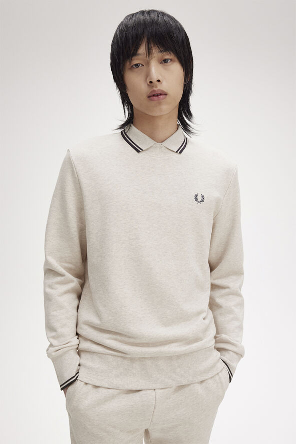 Fred Perry M7535 Porridge m/anchor grey