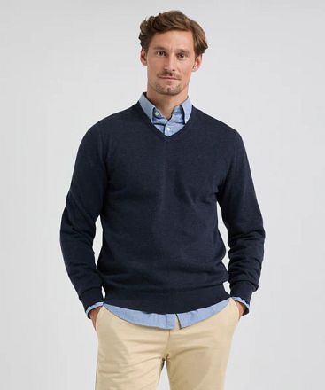 McGregor Trui Merino Blend V-Hals Navy MM242.1201.01-2100 kopen