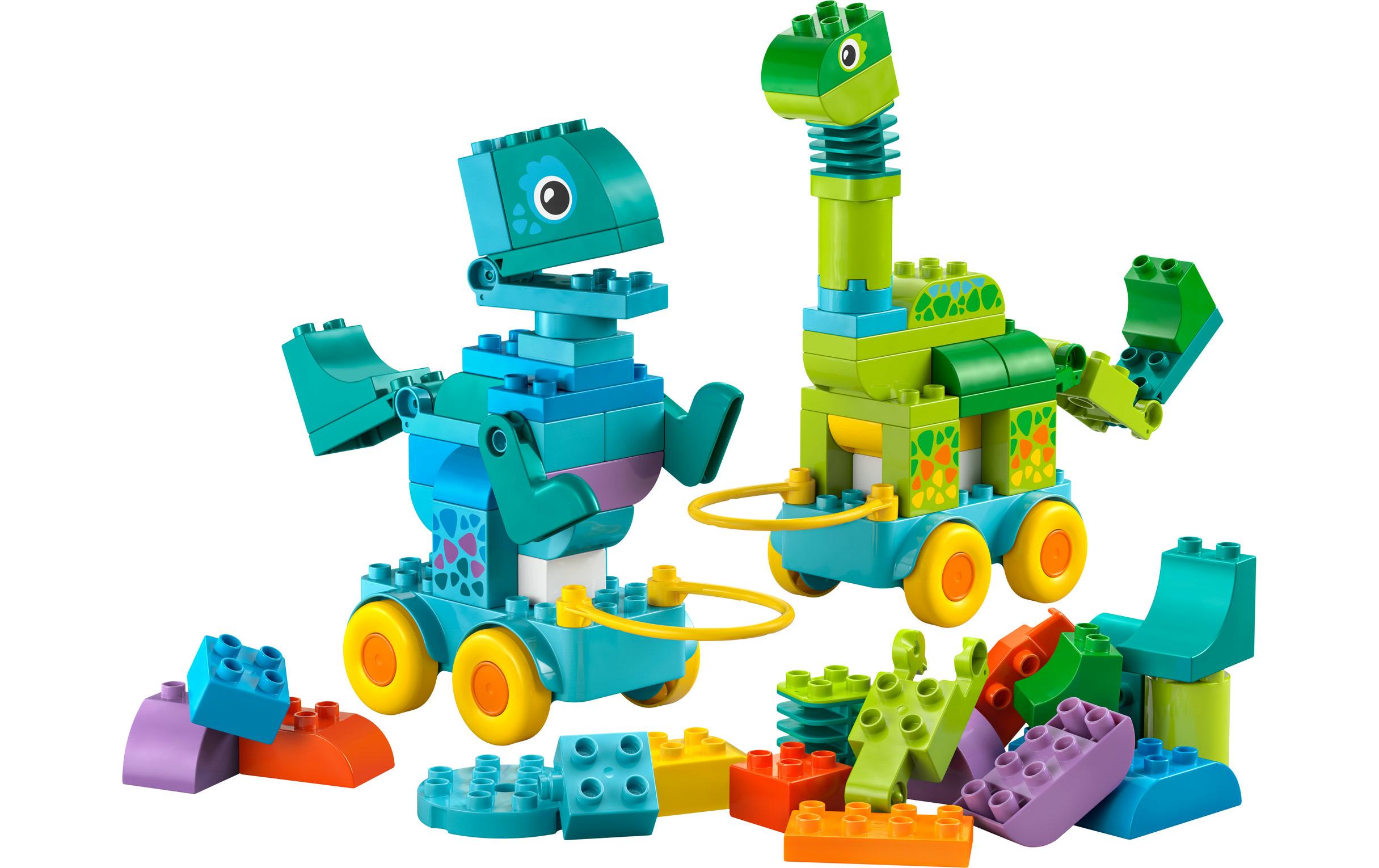 DUPLO® Dinos auf Rädern 3-in-1-Set 10451Kreativer Spielspass für Kleinkinder