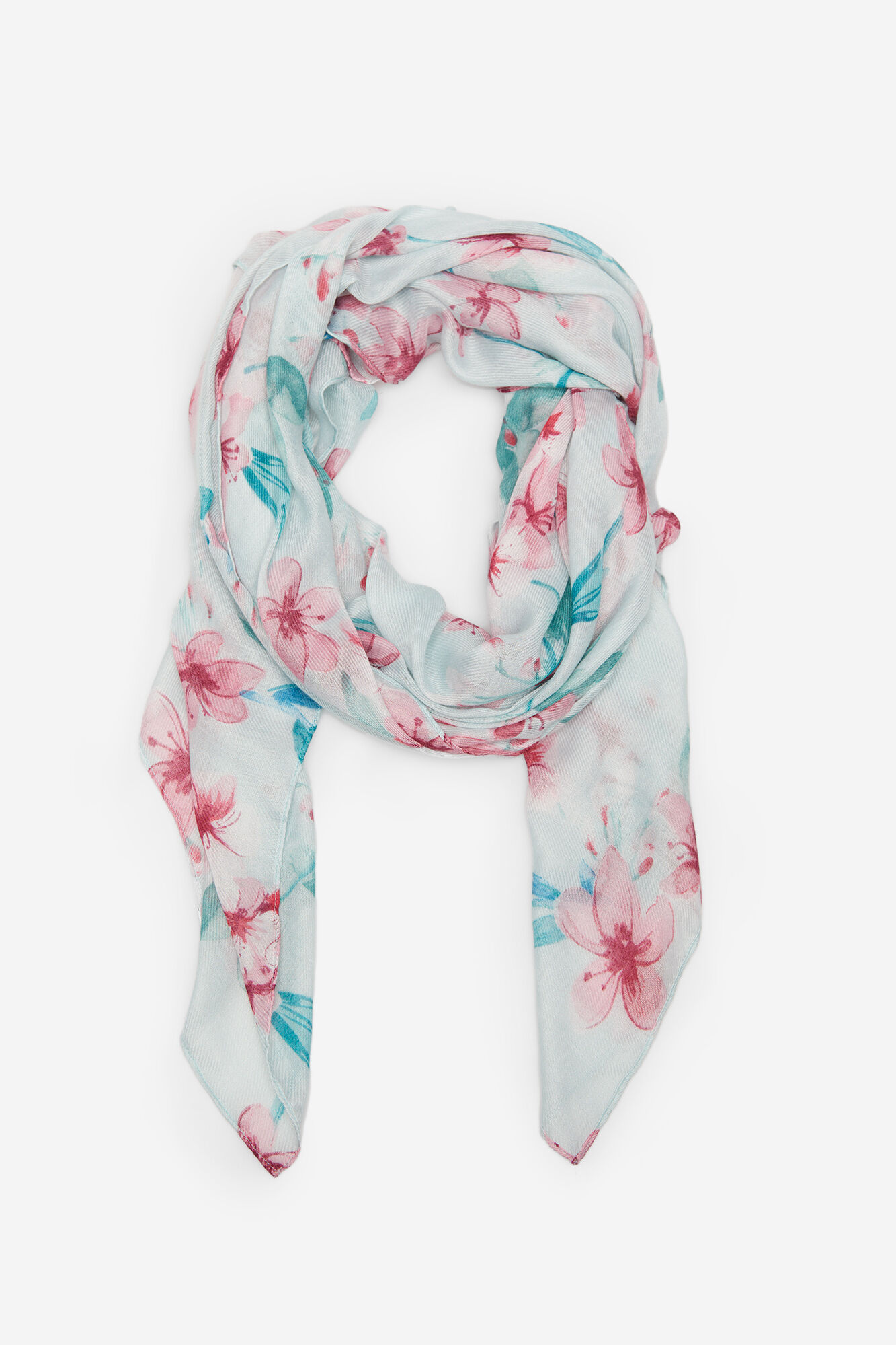 Fular floral - Estampado turquesa