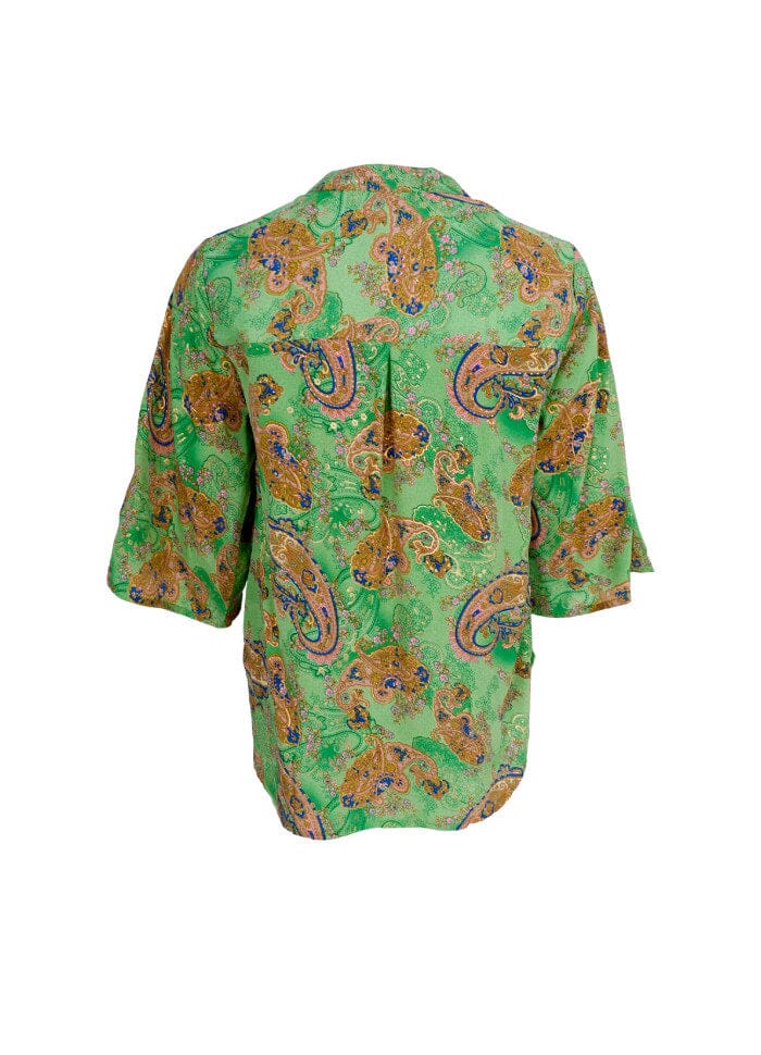 Black Colour Bcluna Flared Sleeve Blouse willow green