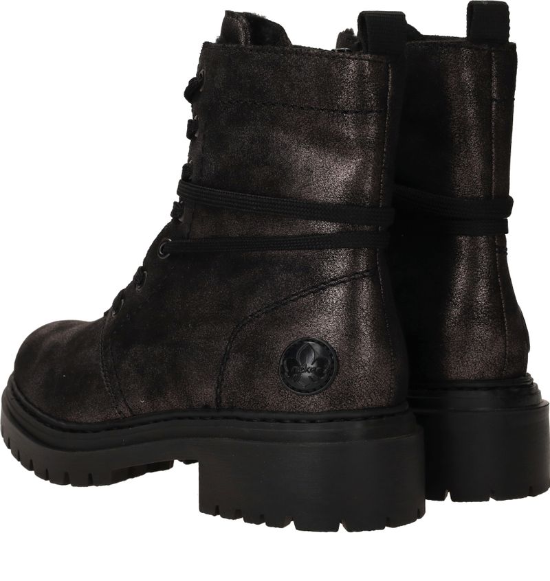 Rieker Veterboots Zwart Dames