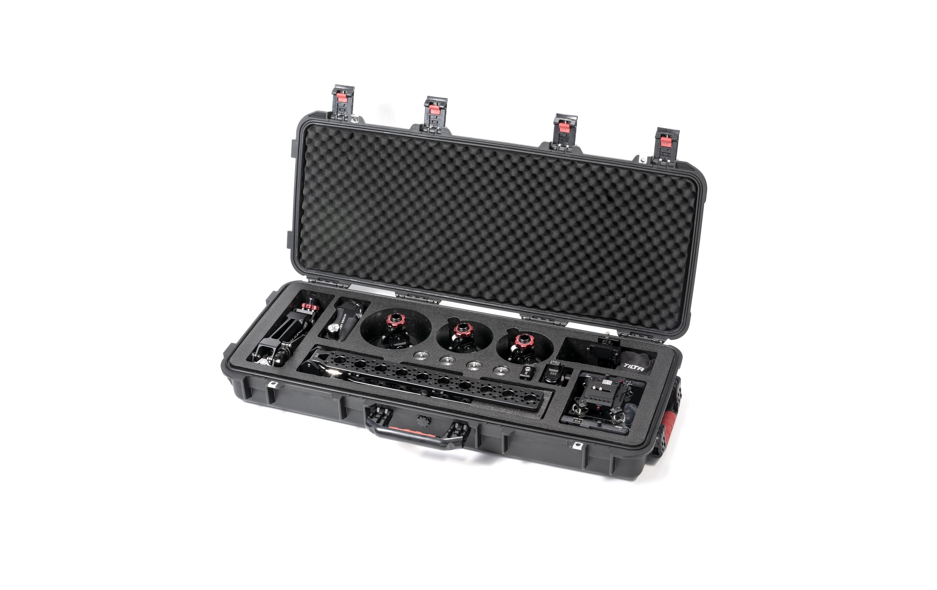 Hydra Alien Car Mounting System Pro Kit - V Mount<br>Komplette Ausrüstung für die Videomontage am Auto mit Fernbedienungsset und Monitorhalterung