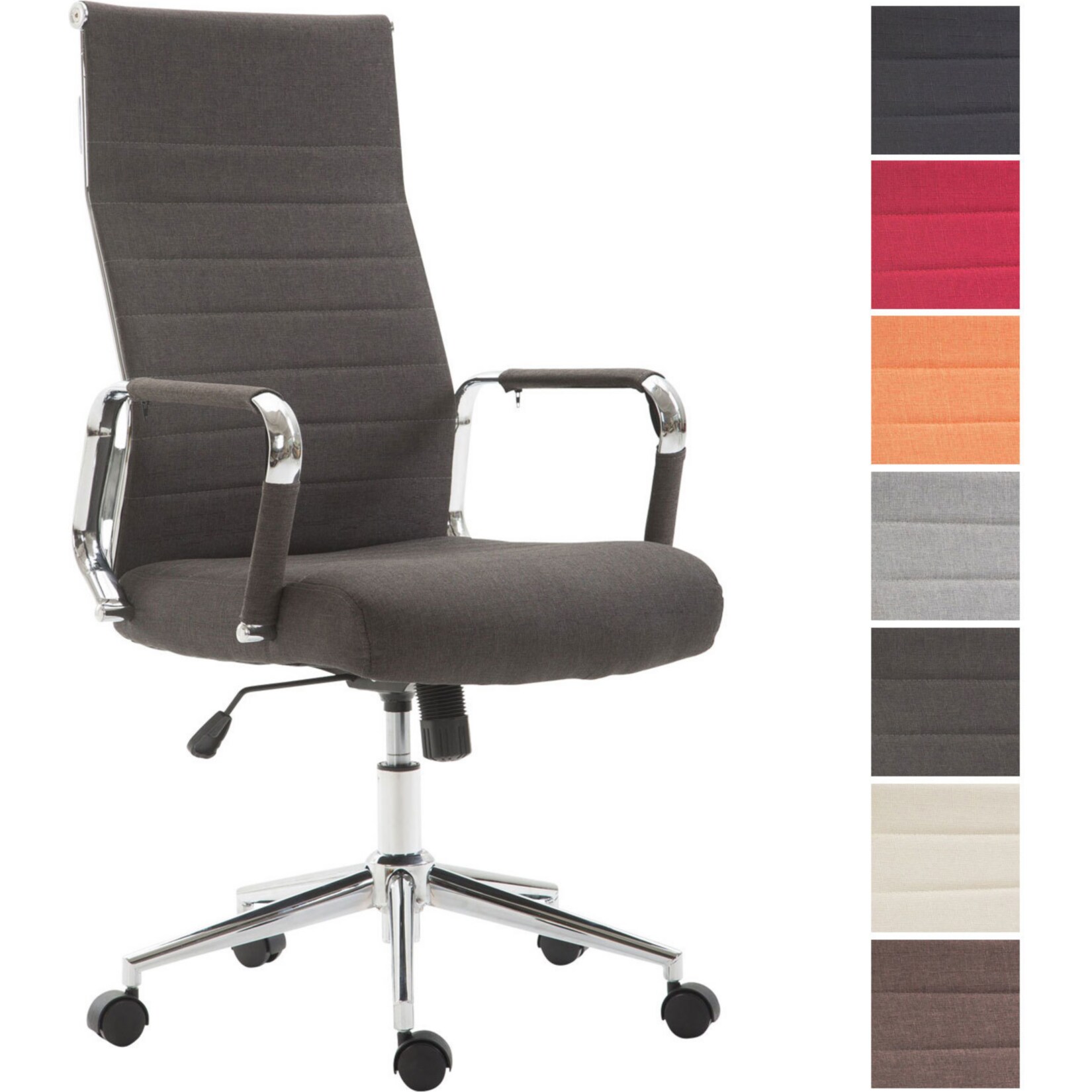 CLP Bürostuhl Kolumbus Stoff I Ergonomischer Chefsessel I Komfort Für Lange Arbeitstage I Robust Und Langlebig Für Gaming Und Home-Office