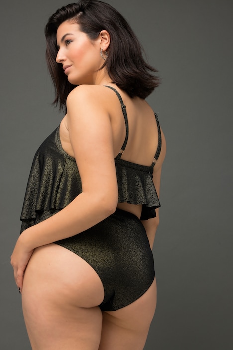 Bikini-Slip, HighWaist, Glitzereffekt