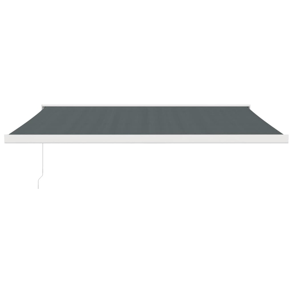 Auvent rétractable anthracite 4,5x3 m tissu et aluminium