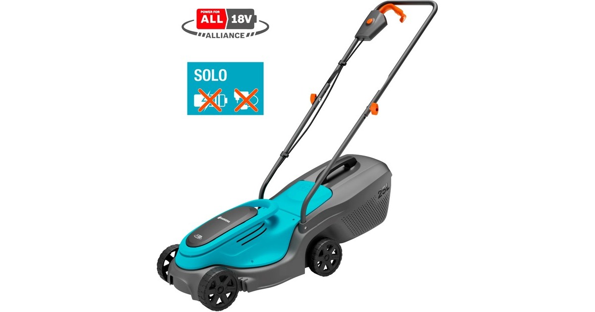 GARDENAAccugrasmaaier PowerMax 30/18V P4A solo  (Zwart/turquoise, Accu en oplader niet inbegrepen, POWER FOR ALL ALLIANCE)