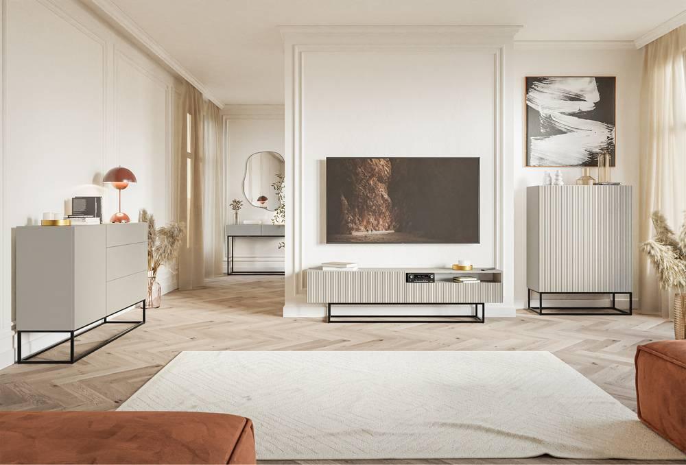 NADUVI Collection Vesper Sidetable - Greige / Zwart