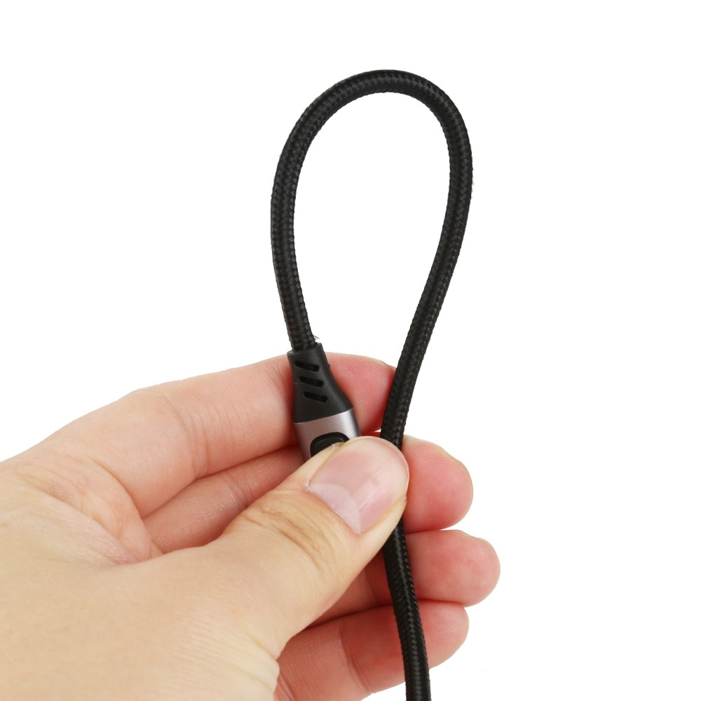 (2m) 100W PD USB C auf USB C Ladekabel Datenkabel Power Delivery Nylon Geflecht - Schwarz