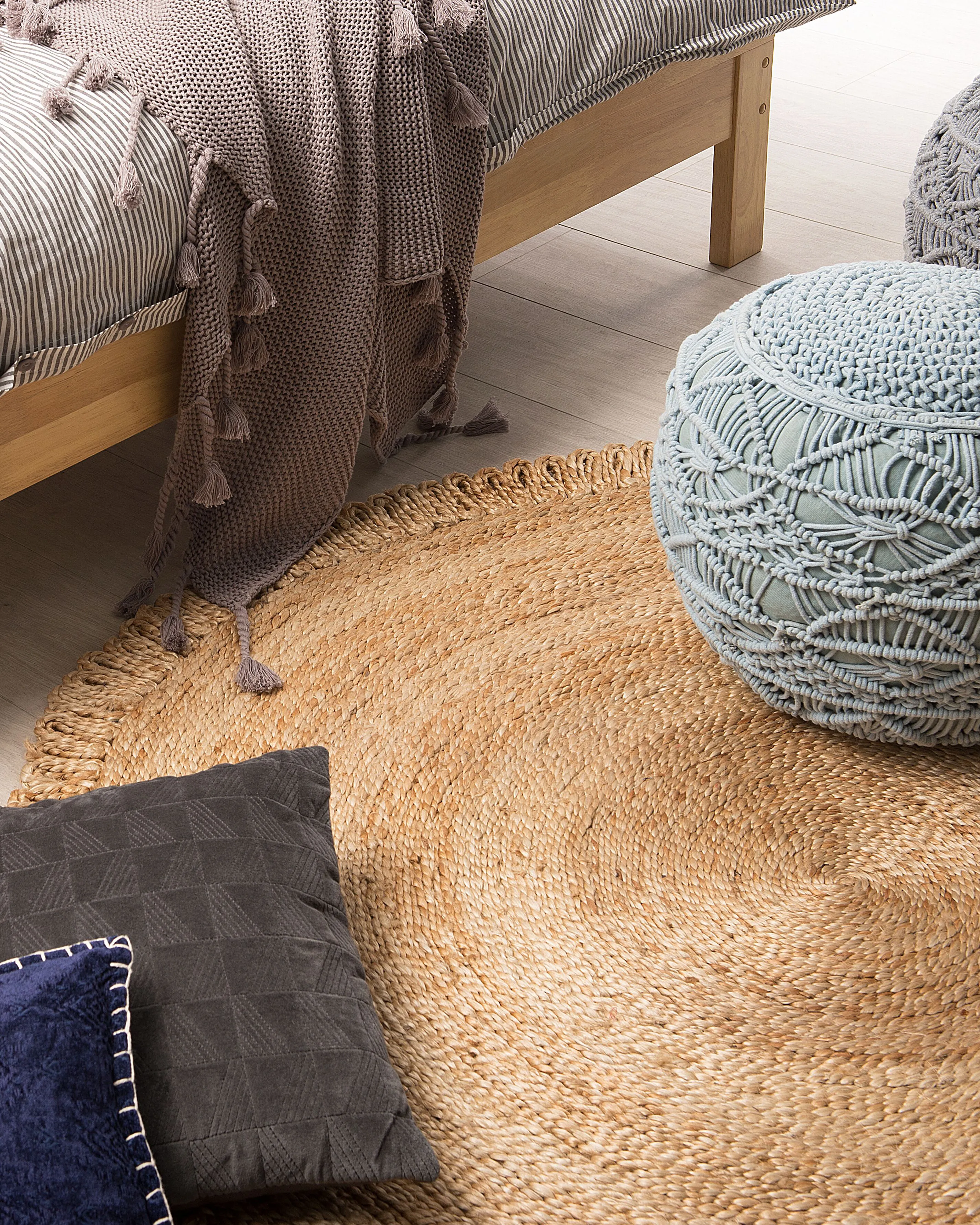 Vloerkleed ERENCE Beige ø 140 cm