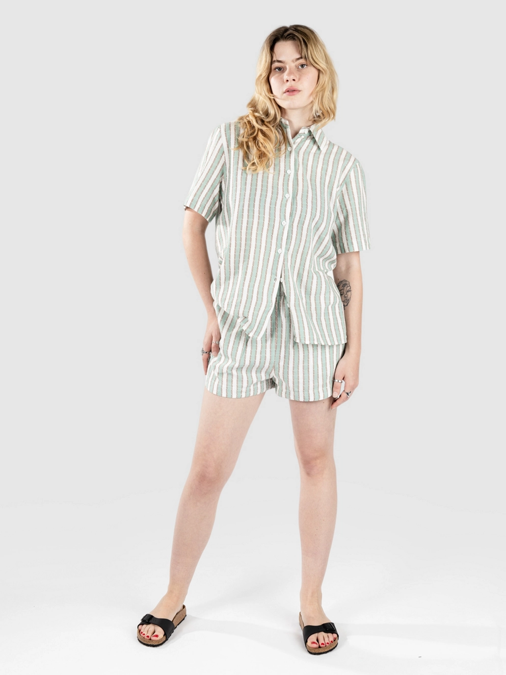 Rhythm Joelene Short Shirt sea green