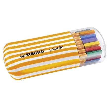 Fineliner - STABILO point 88 - 20er Zebrui - mit 20 verschiedenen Farben