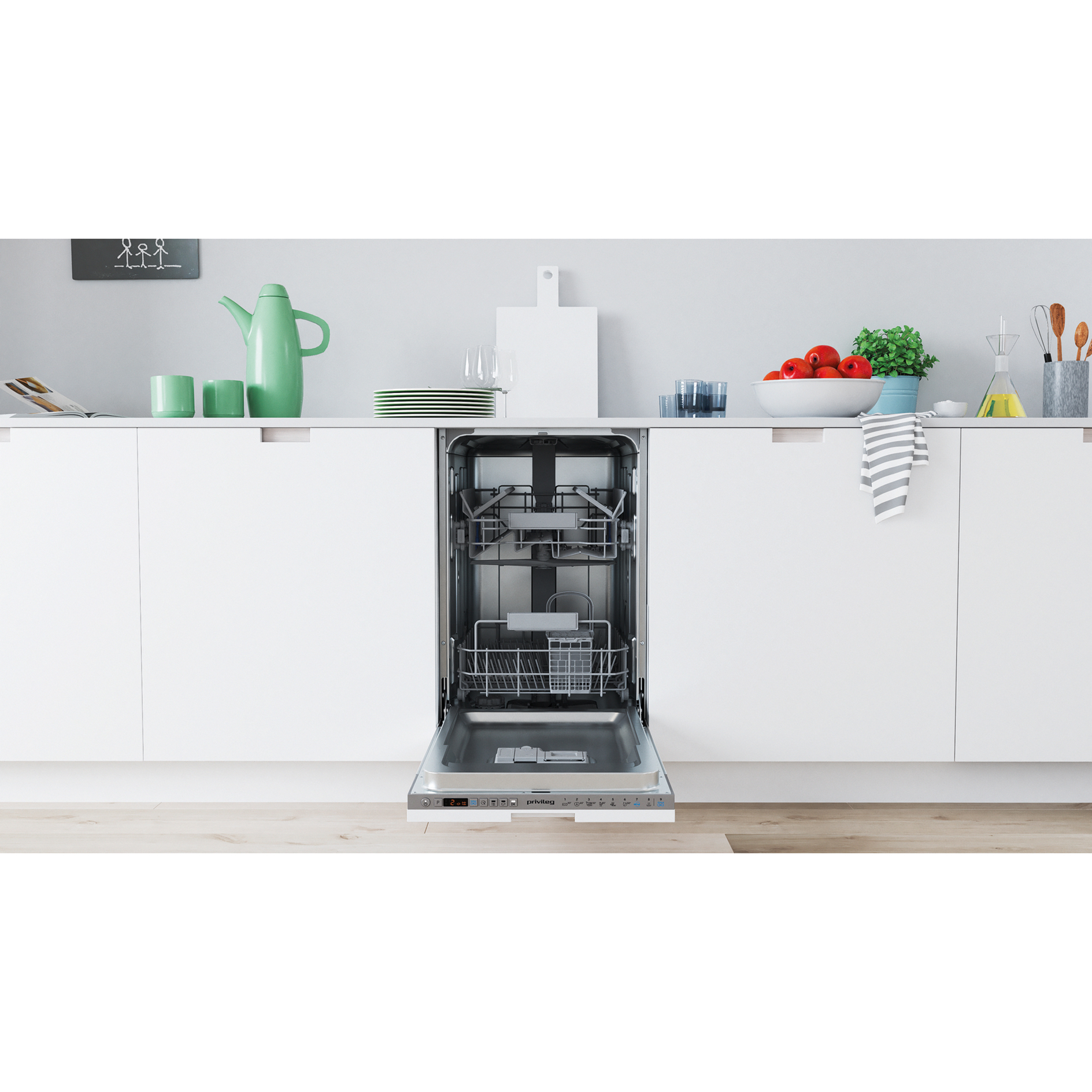 PRIVILEG Geschirrspüler RSIO3T224E - vollintegriert - E - 45 cm
