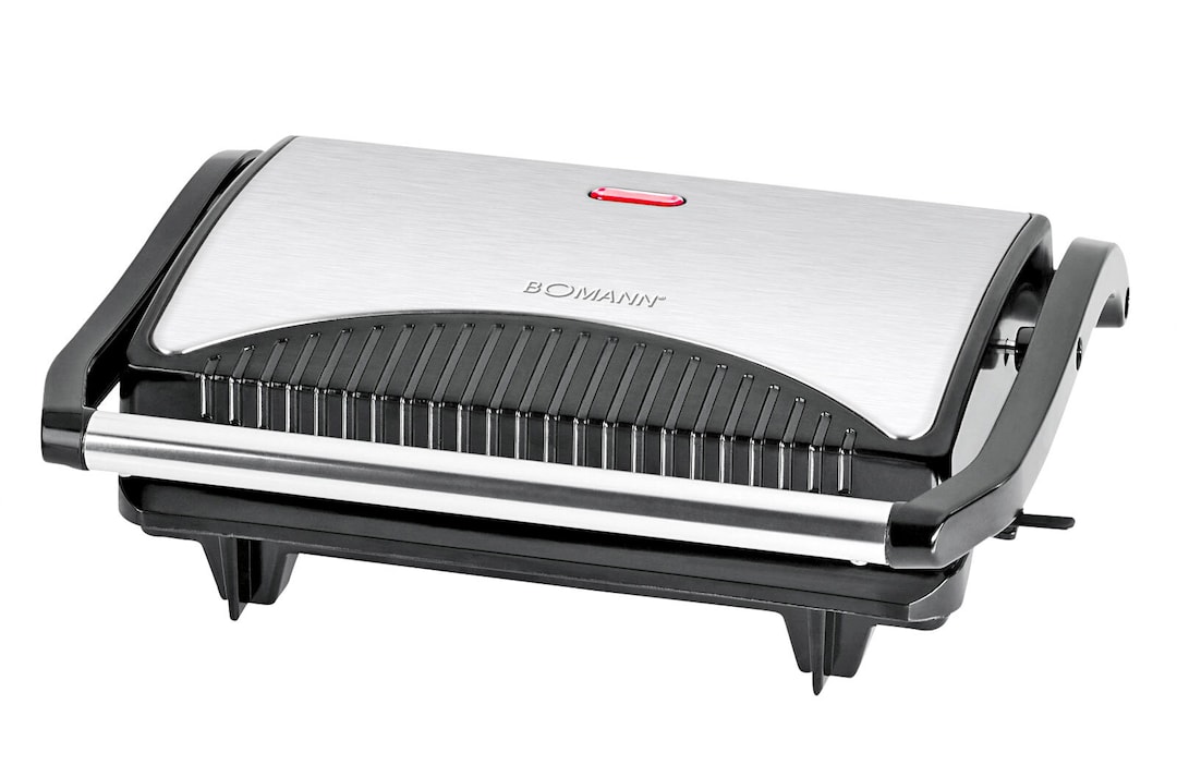 BOMANN Multigrill MG 2251 CB Edelstahlgehäuse, 700 Watt, inox-schwarz