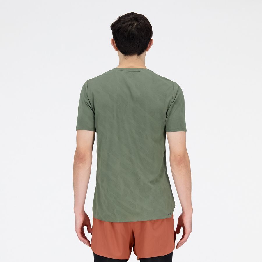 New Balance T-shirt Running Q Speed Jacquard - Vert