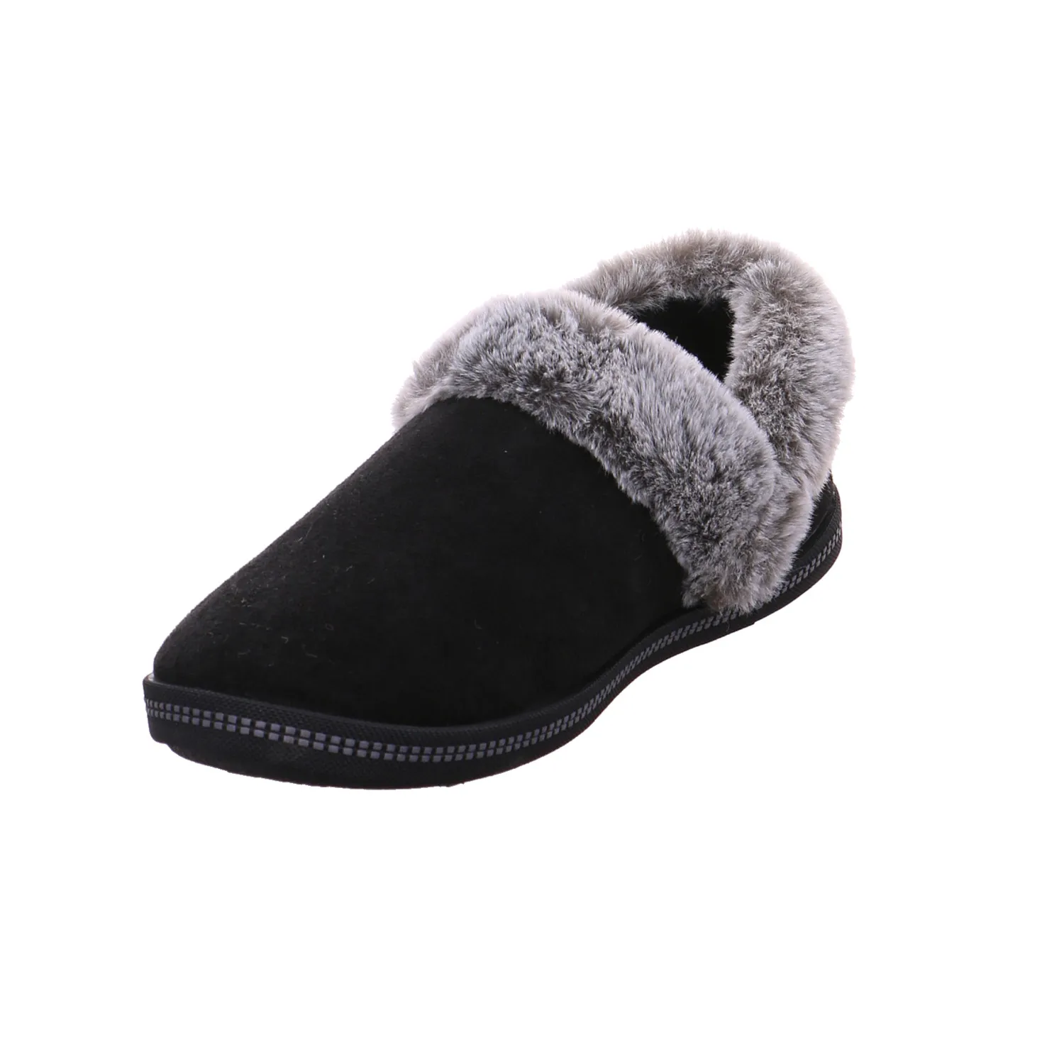 SKECHERS Hausschuh Schwarz Lederimitat